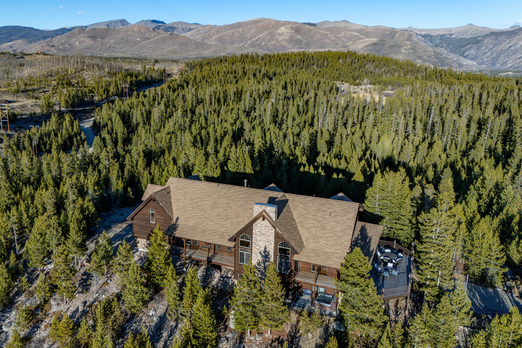 Aerial View with Continental Divide