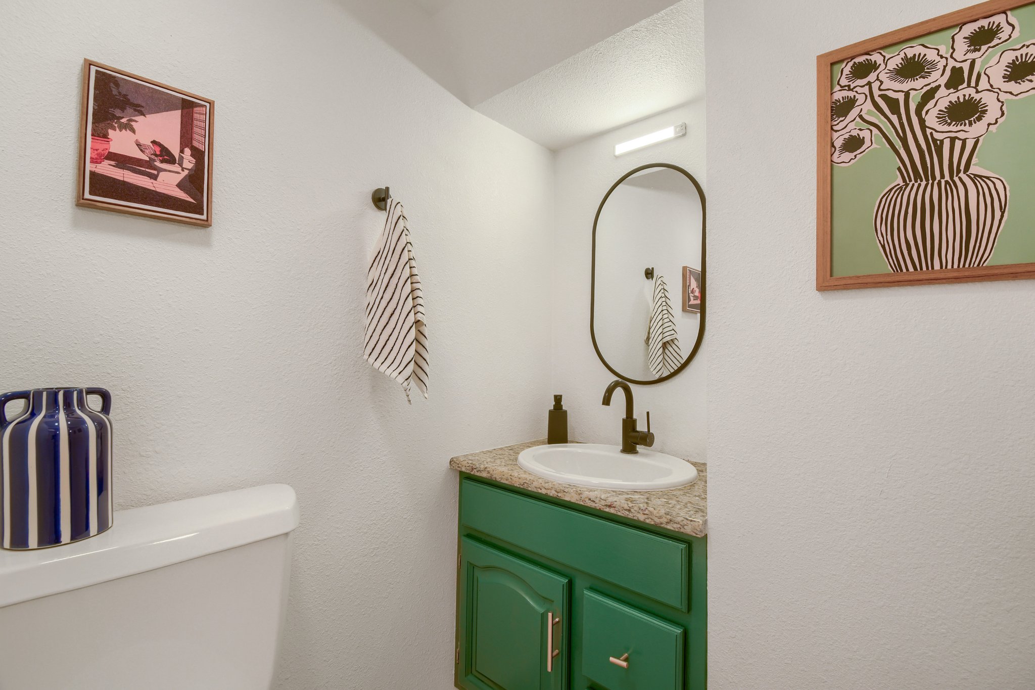 Basement bath vanity
