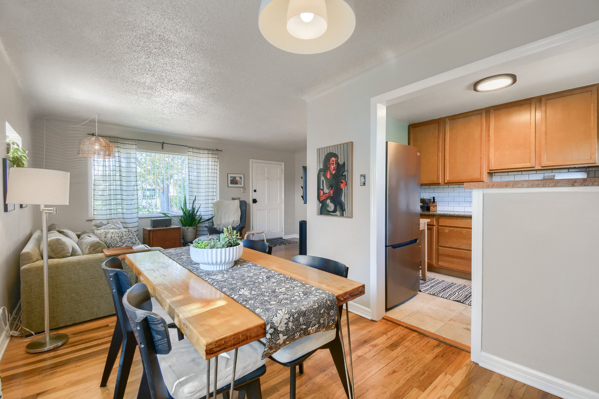 Dining room open to the kitchen