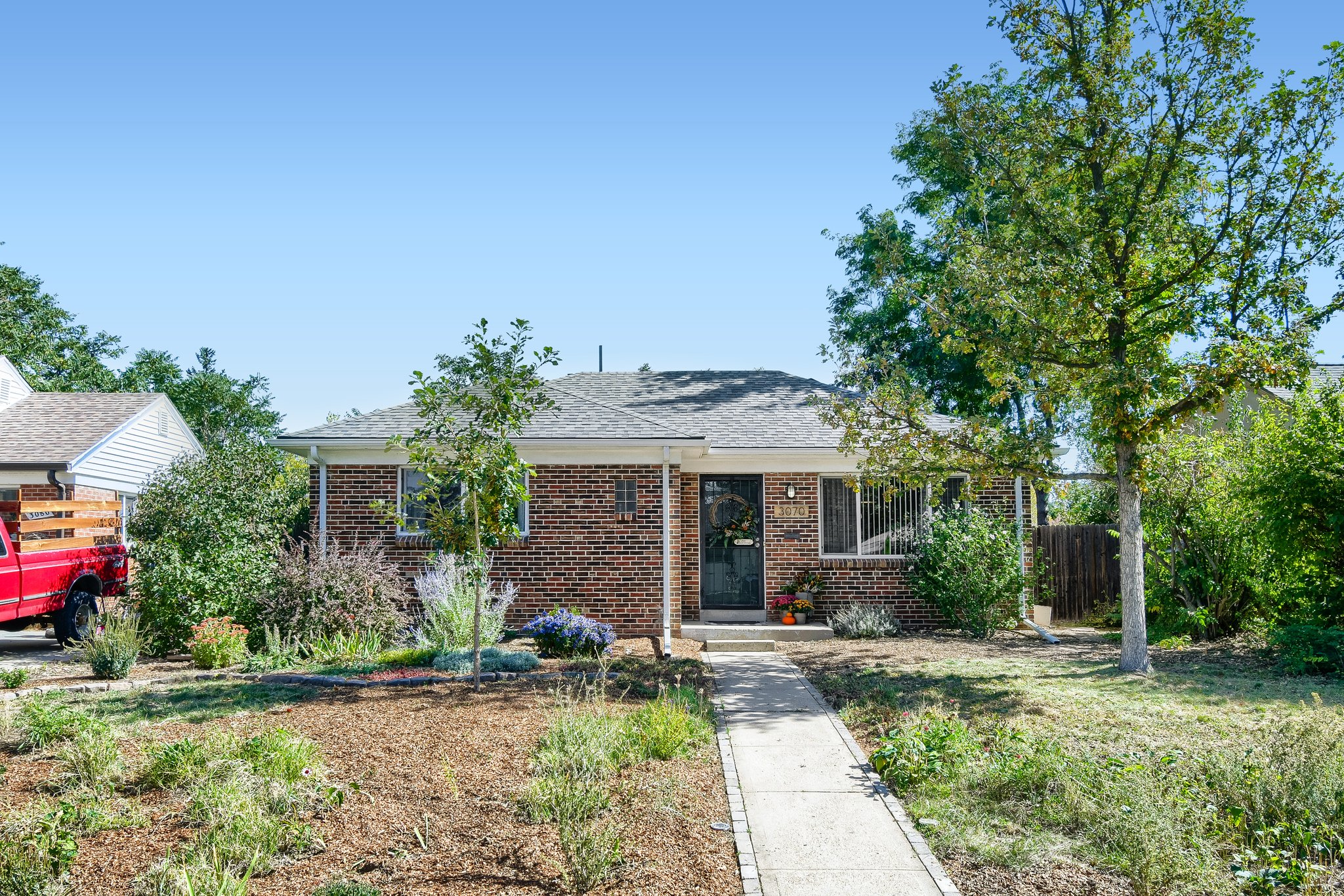 Front walk and perennial plantings