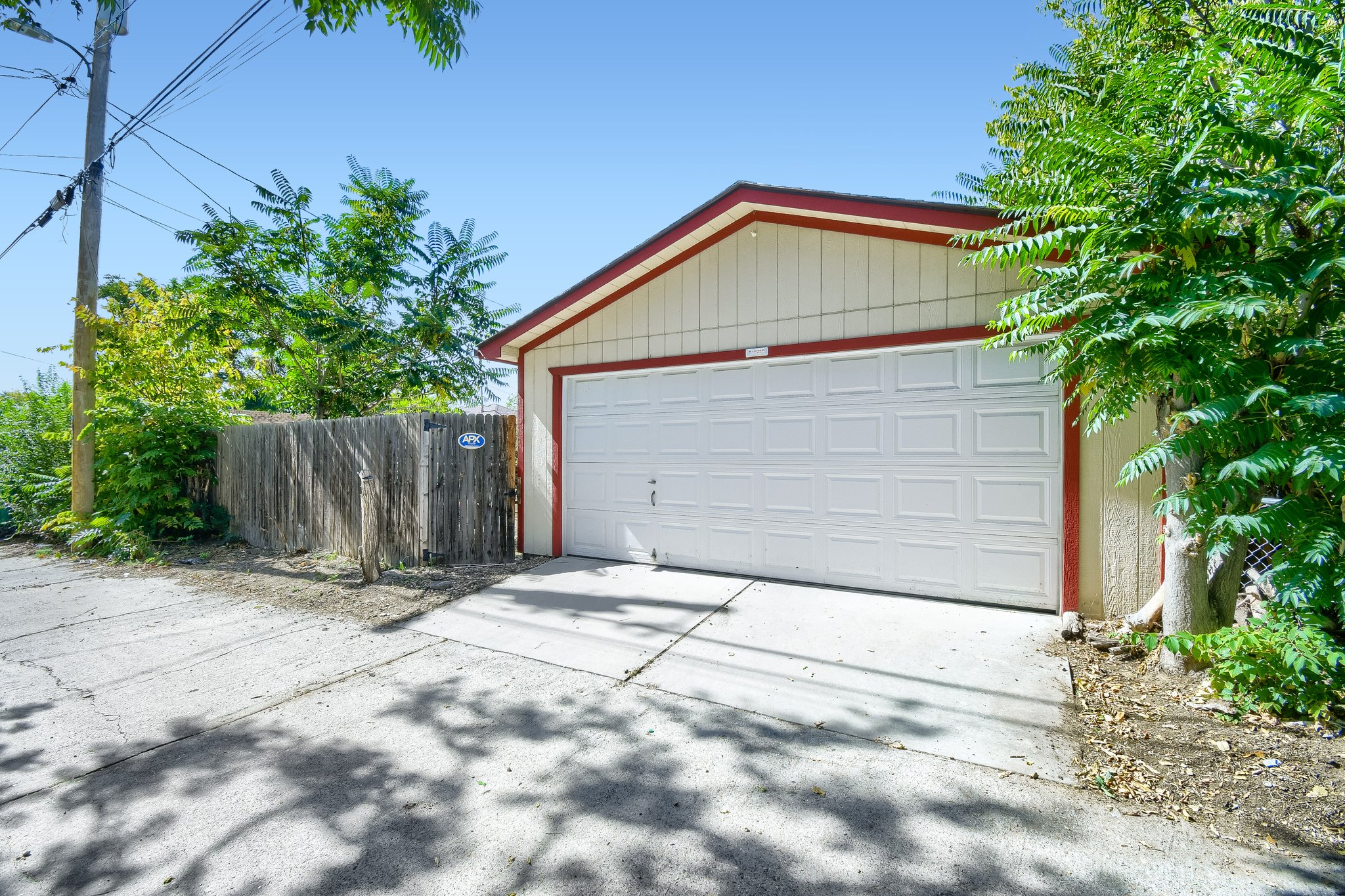 Two-car garage off the alley