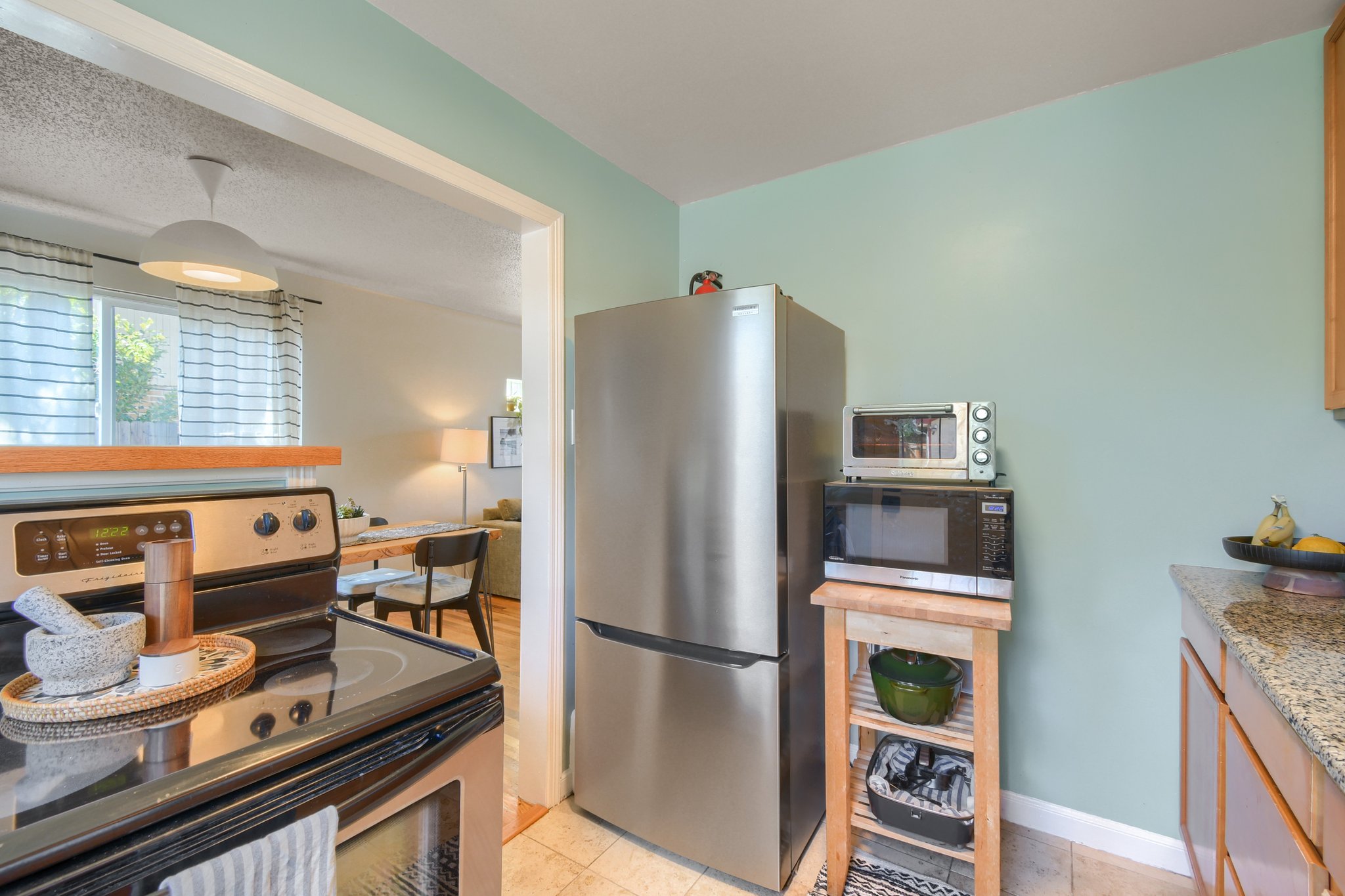 Stainless range and refrigerator