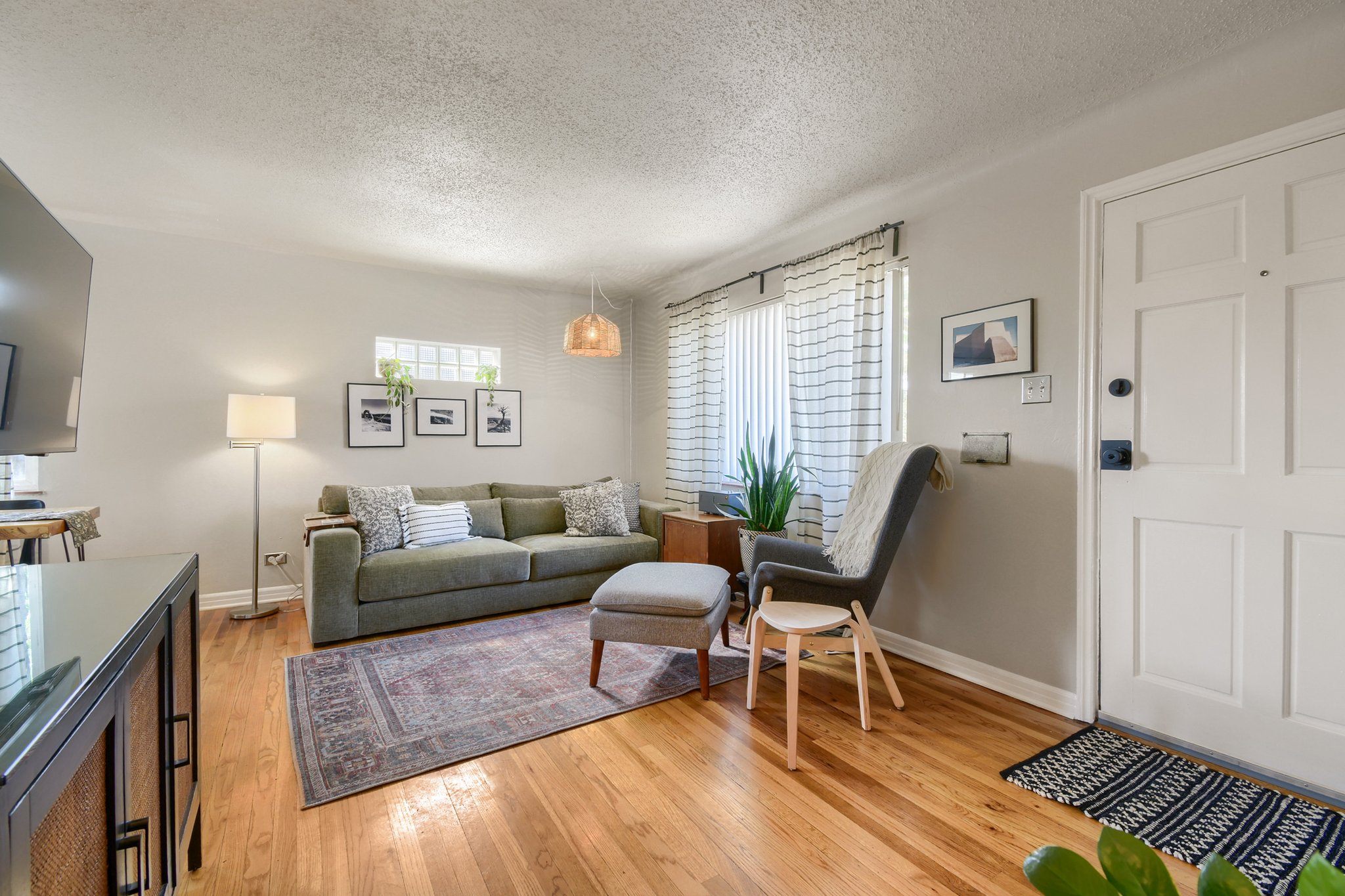 Living room and front entry